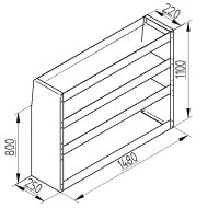 Regalsystem Cargo 148x110x25cm (BxHxT)