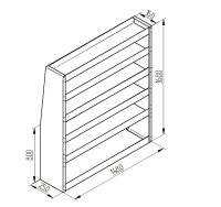 Regalsystem Cargo 148x168x25cm (BxHxT)