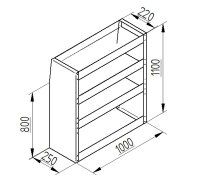 Regalsystem Cargo 100x110x25cm (BxHxT)
