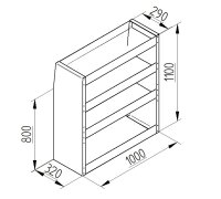 Regalsystem Cargo 100x110x32cm (BxHxT)