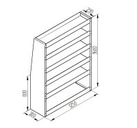 Regalsystem Cargo 125x168x38cm (BxHxT)