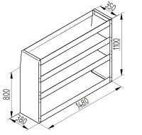 Regalsystem Cargo 148x110x38cm (BxHxT)