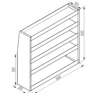 Regalsystem Cargo 148x140x38cm (BxHxT)