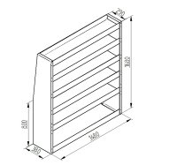 Regalsystem Cargo 148x168x38cm (BxHxT)