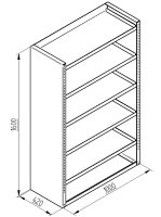 Regalsystem Box 100x160x42 (BxHxT)