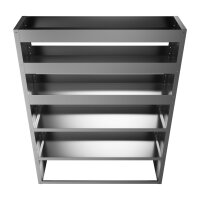 Alu Regalsystem Modell "Kombi" 130x167x32/42cm (BxHxT) B-Ware