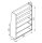 Alu Regalsystem Modell "Kombi" 130x167x32/42cm (BxHxT) B-Ware