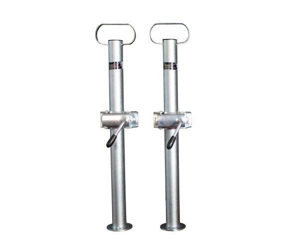 2x Anhänger Abstellstütze bis 1000kg 70cm + Klemmhalter
